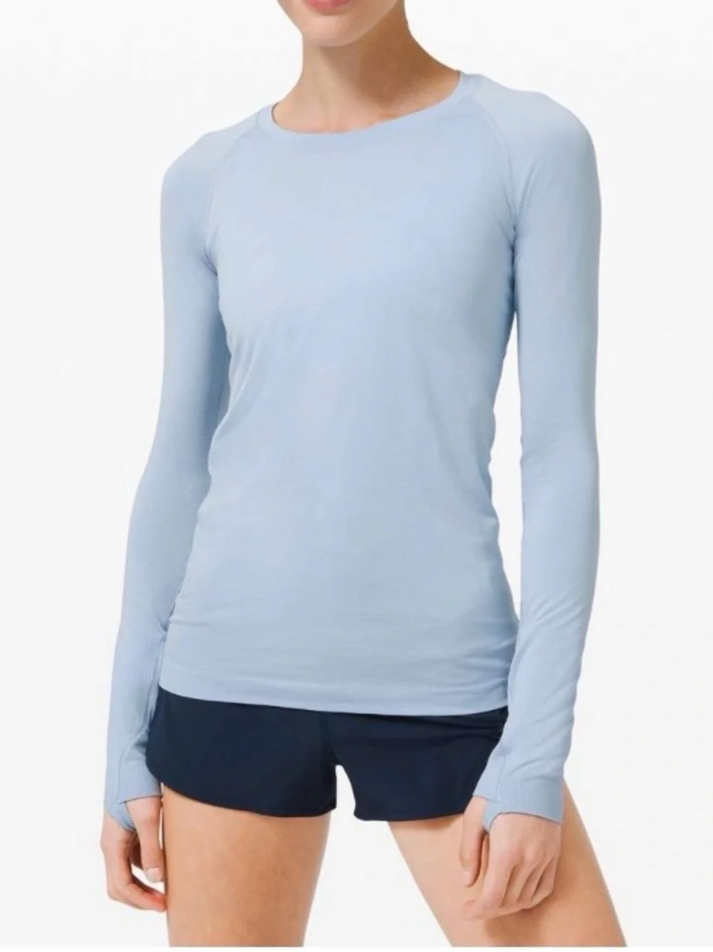 lululemon athletica Swiftly Tech Bluw Linen Long-Sleeve Crew Performance Top
